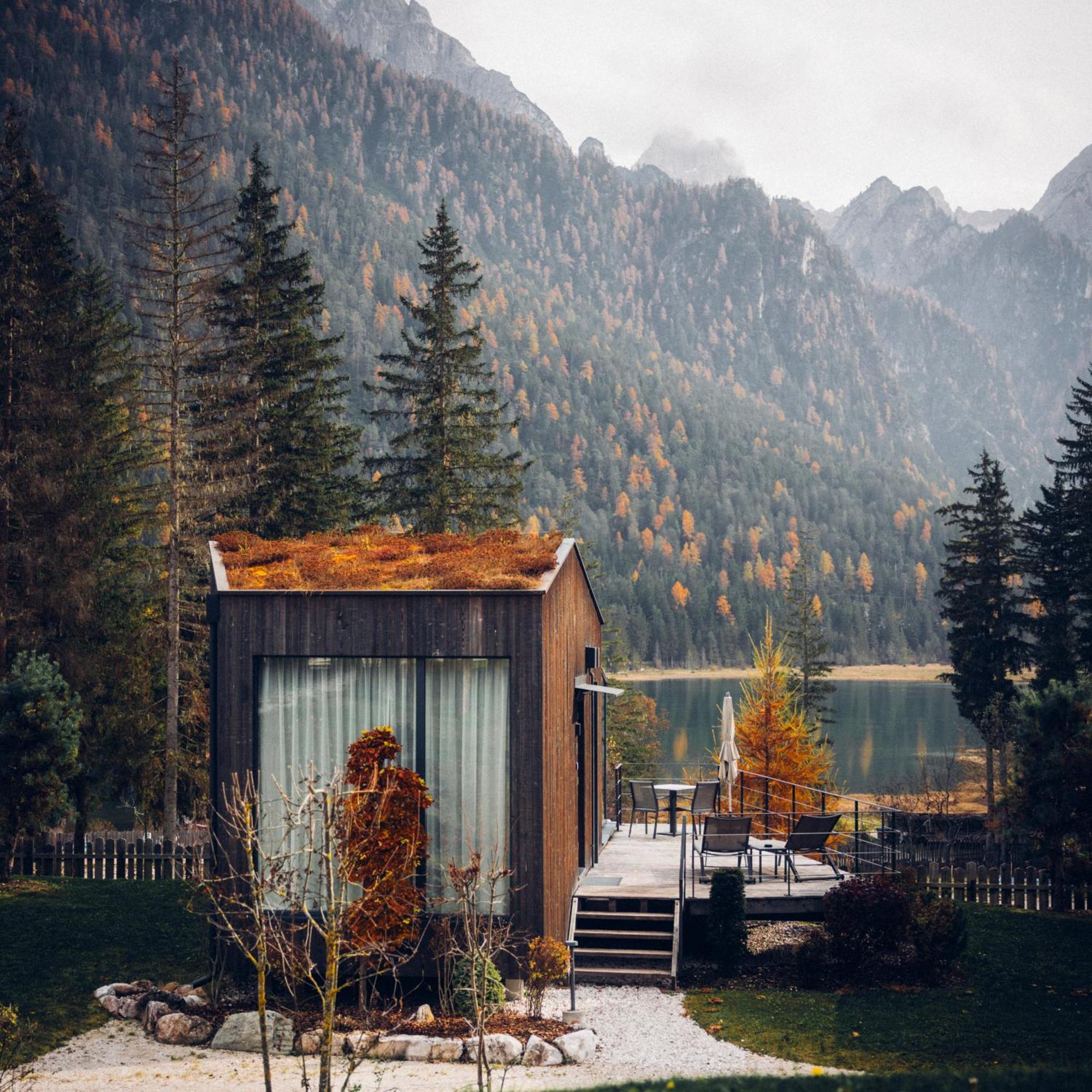 Skyview Chalets Am Camping Toblacher See المظهر الخارجي الصورة
